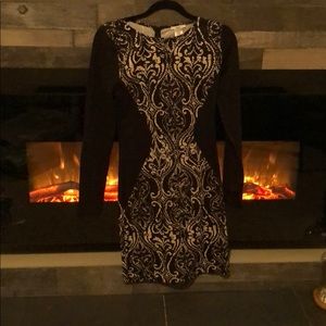 Long sleeve body con dress